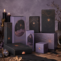 Boîte en carton rigide kraft avec impression de motifs d'Halloween personnalisés, petit carton auto-pliant en papier pour parfums et cosmétiques