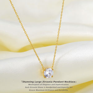 Joolim 18K chapado en oro joyería de acero inoxidable cadena delicada cuadrado Zirconia colgante regalos fiestas de compromiso aniversarios - Product Image 4