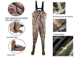 Мужской камуфляж из ПВХ, охотничий Кадер с нейлоновым покрытием, водостойкий, для взрослых - Product Image 3