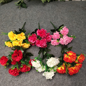 In Stock 6 Fork 6 Color <b>Artificial</b> Carnation Flower INS Style Faux Flower <b>Bouquet</b> Creative Gift For Living Room Decoration - Product Image 1
