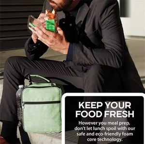 Custom Thickened Aluminum Foil Portable Thermal Insulated Lunch <b>Cooler</b> Bag for Adults Durable Insulated Lunch Bag <b>Ice</b> <b>Packs</b> for - Product Image 6