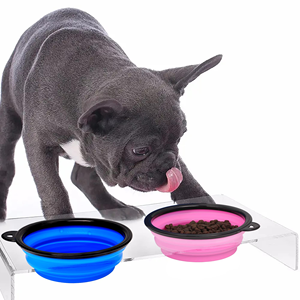 Fabricant OEM ODM, logo et couleur personnalisés, bol pliable portable pour animaux de compagnie, chat, chien, eau et nourriture, avec mousqueton - Product Image 5
