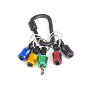 Screwdriver Set Nut Driver Drill Carrying Bit Holder With Key Chain and Carabiner