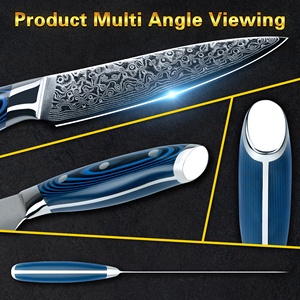 Juego de cuchillos para carne de acero de Damasco de acero al carbono de 5 pulgadas y 6 uds. Más vendidos en EE. UU. - Product Image 4