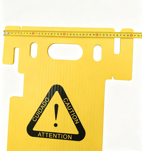 Barrera de seguridad plegable amarilla de plástico corrugado PP, valla temporal modular de advertencia para elevadores - Product Image 3