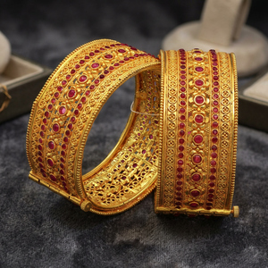 Wholesale Dye Gold Plated Kada <b>Bangle</b>, Fashion Jewelry, Traditional Jewelry, Brass Dye Gold <b>Bangle</b>, Custom <b>Bangles</b> Manufacturer. - Product Image 5
