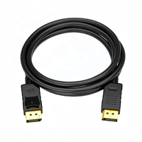 Câble DP DP mâle-mâle 4K de haute qualité 1,5 m, conducteurs plaqués or, cuivre sans oxygène, gaine en PVC, blindage tressé
