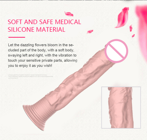 GF prezzo di fabbrica 360 gradi altalena Gel di silice liquido vibratore Dildo pelle realistica di grandi dimensioni per donna - Product Image 4