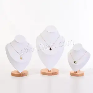 Nueva exhibición de collar de cuero PU soporte de exhibición de busto de joyería duradero 1701149