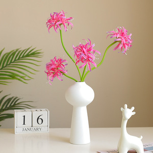 2 tallos de araña artificial lirio flores <span class=keywords><strong>Lycoris</strong></span> <span class=keywords><strong>Radiata</strong></span> para la decoración del jardín del hogar - Product Image 3