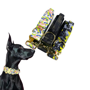 Collar de combate de camuflaje personalizado multicolor de calidad, venta al por mayor, Collar ajustable para entrenamiento táctico al aire libre para perros - Product Image 1