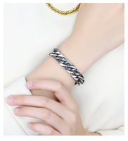 Collier tendance hip-hop en acier inoxydable plaqué or 18 carats avec pendentif cubain, bijou unisexe, cadeau