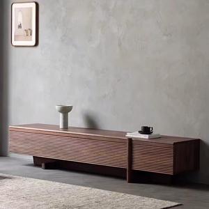 <span class=keywords><strong>Meuble</strong></span> de base <span class=keywords><strong>TV</strong></span> noyer <span class=keywords><strong>noir</strong></span> <span class=keywords><strong>bois</strong></span> massif scandinave bûche moderne maison salon stockage luxe meubles accessibles - Product Image 2