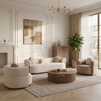 Canapé-lit de luxe moderne pour hall d'hôtel cinq étoiles, sectionnel trois places, idéal pour appartement, salon, salle de sport, sous-sol