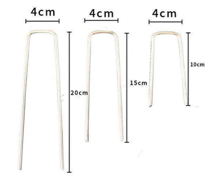 Modern U-Shaped Heavy Galvanized Steel Landscape Garden Staples for Outdoor Fabric Irrigation Hoses and Artificial Turf Nail - Product Image 3
