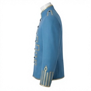 Veste uniforme vintage pour homme, style hussard, tunique à col montant, boutonnée, brodée, pour cérémonie - Product Image 4