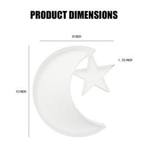 Boîte cadeau en carton en forme de croissant de lune de 10 pouces, emballage alimentaire pour l'Aïd, mosquée, islam - Product Image 3