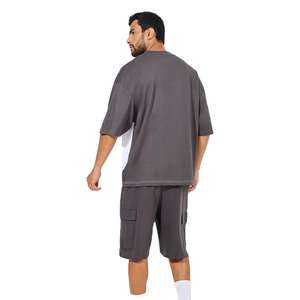 Cortavientos estampado transpirable de verano para hombre, camisa ligera y pantalones cortos, conjunto de ropa deportiva para correr y trotar - Product Image 3