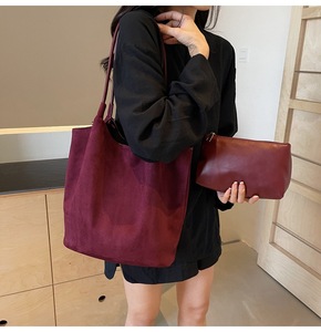 <span class=keywords><strong>Sac</strong></span> à Main Hobo <span class=keywords><strong>Seau</strong></span> <span class=keywords><strong>Marron</strong></span> Luxe Grande Taille Personnalisé en Cuir et Daim, <span class=keywords><strong>Sac</strong></span> Fourre-Tout à Une Épaule pour Femme - Product Image 3