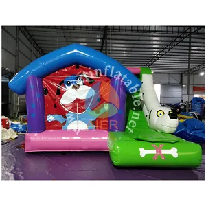 Indoor playground by kids trampoline bounce house animal dog trampoline inflatable jumping house inflatable and bounce