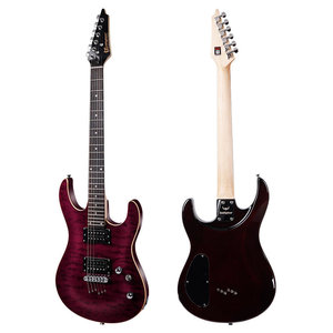 Vintage Style Electric Guitar 6 String HH Pickup Okoume Body Maple Neck Quilted Maple String Through Body Bridge - Product Image 1