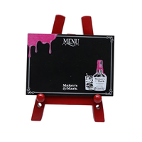 Tableau noir en MDF pour comptoir, cadre épaissi, logo personnalisé imprimé UV, mini tableau noir de bureau pour la décoration de bar, café, table