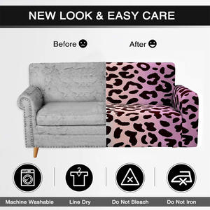 Kişiselleştirilmiş leopar tasarım 3 koltuk elastik kapak oturma odası sihirli Fittted kanepe koruyucu kapak - Product Image 4