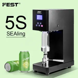 FEST-máquina de sellado de latas de cerveza, sellador de latas de aluminio semiautomático pequeño para bebidas y alimentos, CE