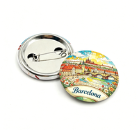 Pembuat Magnet Badge Pin Bulat Promosi 37mm Custom Logo