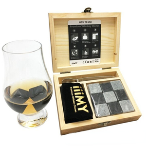 FHbiz-Conjunto de caja de madera con piedras para enfriar whisky, personalizado, con cubitos de hielo, posavasos para gafas - Product Image 5
