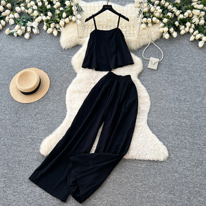 <span class=keywords><strong>Conjunto</strong></span> Casual de Verano de 2 Piezas para <span class=keywords><strong>Mujer</strong></span>, Top sin Mangas y Traje, Ropa al por Mayor - Product Image 4
