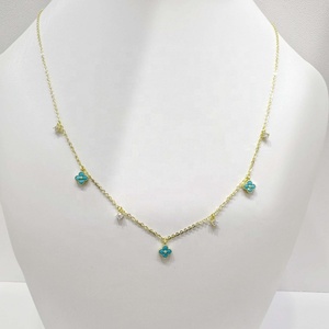 Collier pendentif perle en argent 925, cadeau minimaliste et délicat, goutte d'eau, pierre naturelle, collier à perles pour femme, mode féminine. - Product Image 2