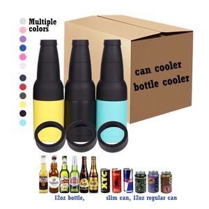 Bouteille isotherme 3-en-1 en acier inoxydable à double paroi, multicolore, 12 oz, pour bière, soda et boissons, avec revêtement en poudre, idéale pour la personnalisation DIY, vente en gros - Product Image 5