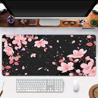 Tapis de souris de jeu grand format avec impression couleur, tapis de bureau en caoutchouc par sublimation, épaisseur 3 mm, antidérapant, avec bords cousus durables