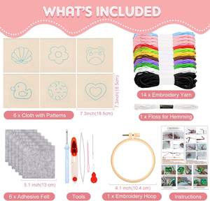 <span class=keywords><strong>Pas</strong></span> <span class=keywords><strong>Cher</strong></span> Vente en Gros Broderie Design Comely Handmade <span class=keywords><strong>Punch</strong></span> <span class=keywords><strong>Needle</strong></span> Tufted Mug Rug Coasters <span class=keywords><strong>Kit</strong></span> pour Living Decor - Product Image 4