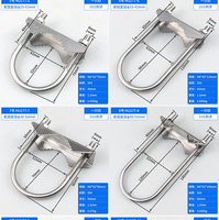 Abrazadera de perno en U de acero inoxidable 304 con placa deflectora, clip de Tubería Tipo U para mástil de antena exterior y tubería