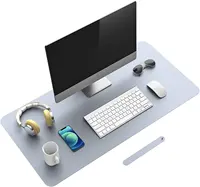 Fabrika özel boyut baskı kaymaz PVC PU deri masa üstü düzenleyici ped koruyucu ofis masası Mat Mouse Pad