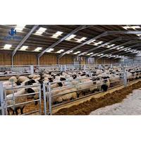 Structure de ferme moderne pour l'élevage de chèvres et de moutons, hangar en acier détachable