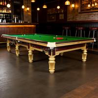 Mesa de Snooker Directo de Fábrica con Juego de Tacos y Bolas, Mesa de Billar Profesional de Diseño Clásico de 12 pies, Australia