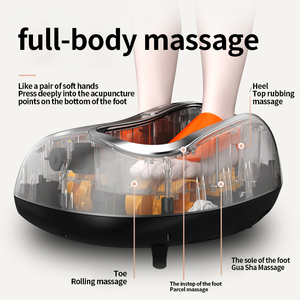 Appareil de massage des pieds professionnel avec compresse thermique à rouleaux de semelle et minuterie réglable pour la stimulation des tissus profonds - Product Image 4