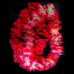 Décoration de fête Collier de fleurs colorées Soie hawaïenne Artificielle Lei <span class=keywords><strong>Guirlande</strong></span> LED <span class=keywords><strong>personnalisée</strong></span> - Product Image 4