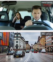 Kamera dasbor 12 inci, kamera cermin spion & Android Auto dengan 4K WIFI 2 saluran perekam otomatis untuk kamera belakang di mobil