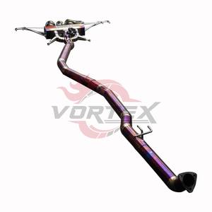 Escape Trasero Vortex Purple Titanium para Honda Civic Type-R FK8 2.0T, Silenciador Valvetronic con Triple Salida de Fibra de Carbono - Product Image 4