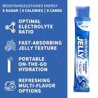 Gelatina de Arándanos Rica en Electrolitos para una Rápida Rehidratación, Apoya la Recuperación Energética, Delicioso Sabor para el Gimnasio y Deportes al Aire Libre