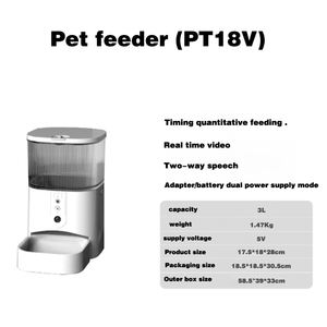 Mangeoire intelligente pour animaux de compagnie chronométrage des aliments vidéo vocale quantitative APP contrôle chargeur automatique à distance - Product Image 3