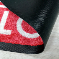 Tapis d'entrée commercial noir avec logo personnalisé, tapis de sol en caoutchouc imprimé sur mesure