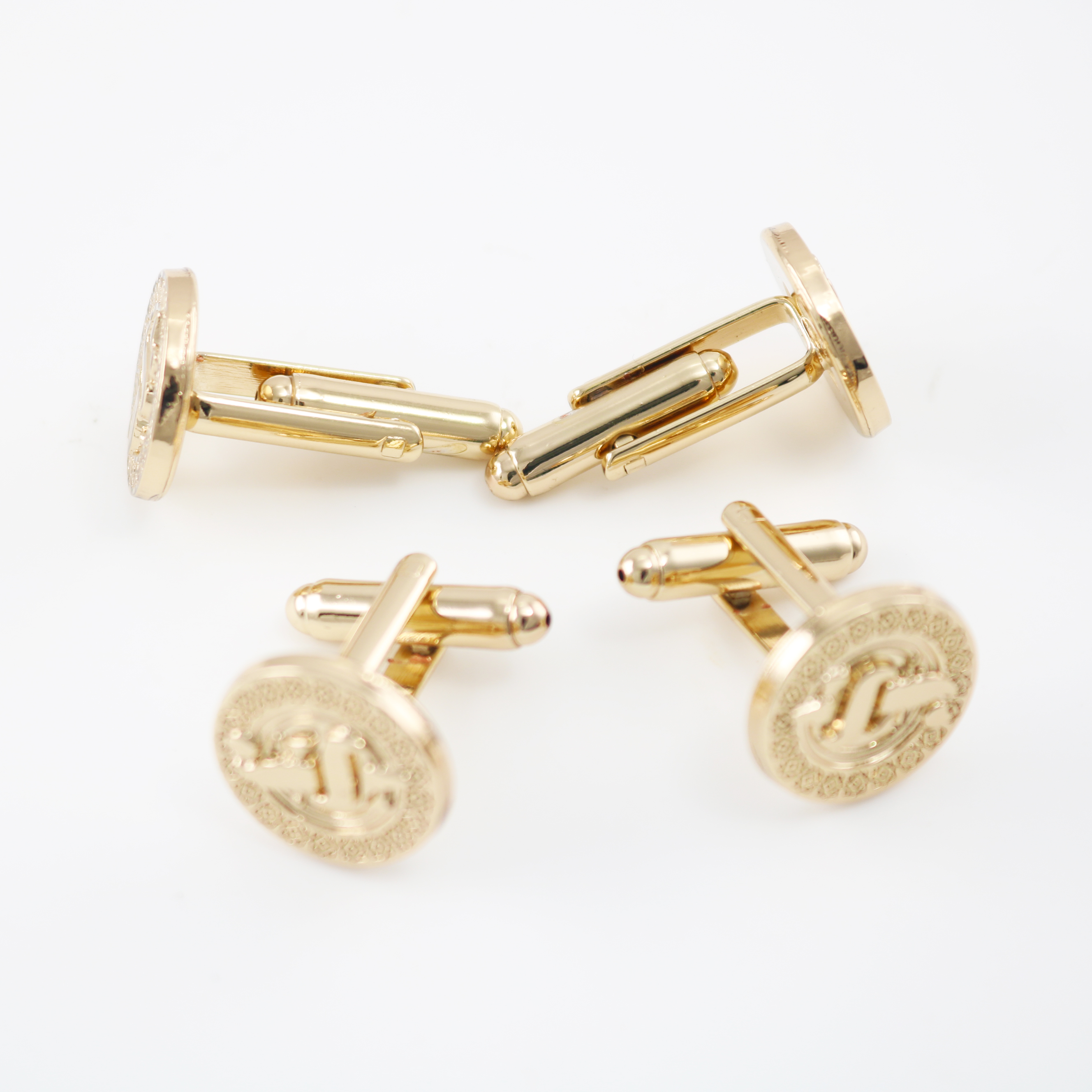 Custom logo Cufflinks men's design shirt coat gold Cufflinks