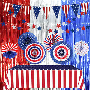 Juego de Decoración Desechable para el Día de la Independencia 2026, Kit para Colgar Pancartas, Fiesta del 4 de Julio, Venta al por Mayor - Product Image 1