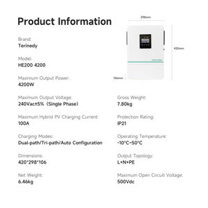 <span class=keywords><strong>Onduleur</strong></span> <span class=keywords><strong>solaire</strong></span> <span class=keywords><strong>micro</strong></span>-hybride 24V 3kW 3600W à onde sinusoïdale pure, haute qualité, <span class=keywords><strong>prix</strong></span> compétitif - Product Image 5