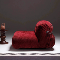 Fauteuil simple Soriana Hippo en acier avec dents décoratives, en tissu chenille, pour salon, chambre ou appartement
